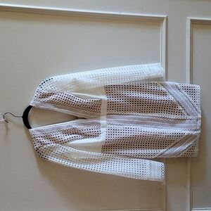 NWT, BARDOT WOMENS WHITE V NECK LONGSLEEVE CLIO PANEL LACE TRIM DRESS, SZ 10